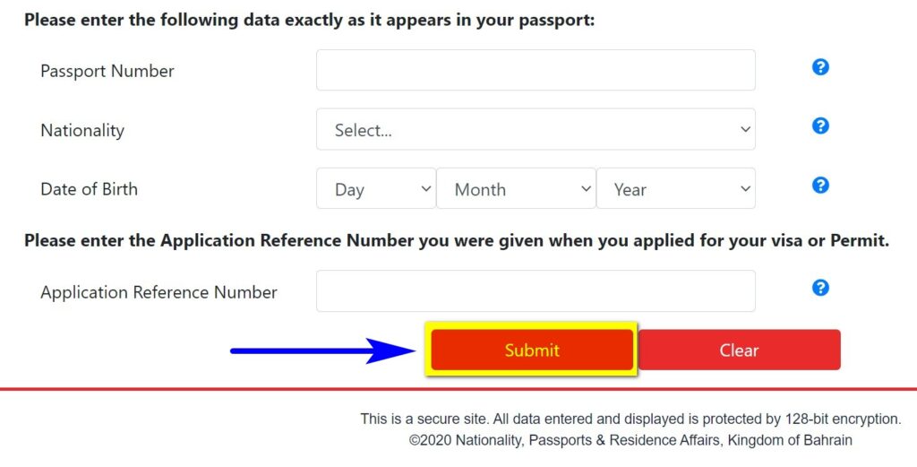 Bahrain visa status check